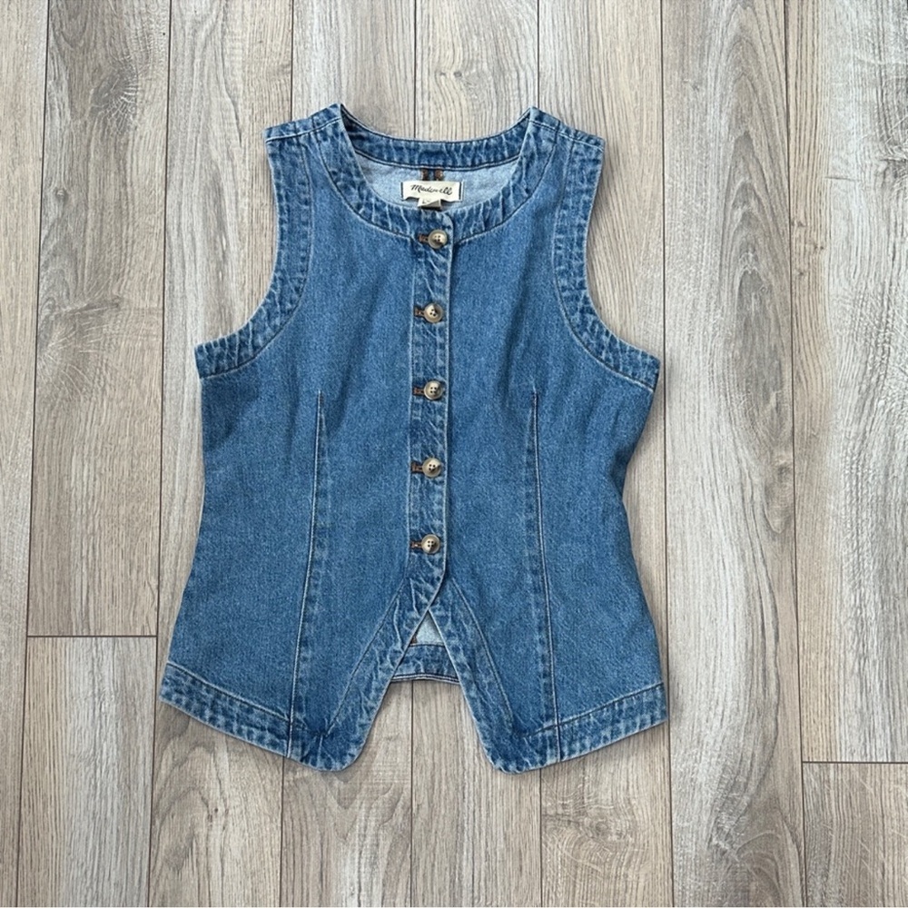 Madewell Blue Denim Vest